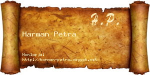 Harman Petra névjegykártya
